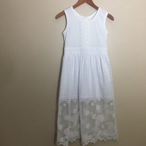 Bonnie jean white dress romper size14